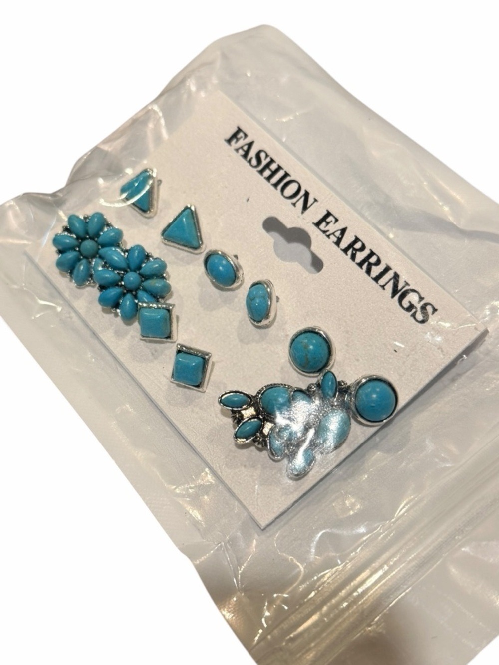 Turquoise Earring Set Women Accessories - Picture 2 of 2